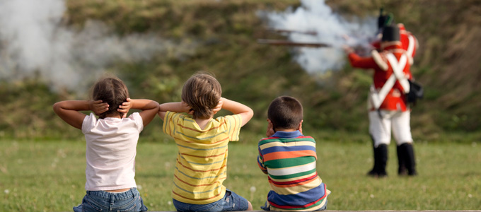 Educational programming at Fort George National Historic Site.